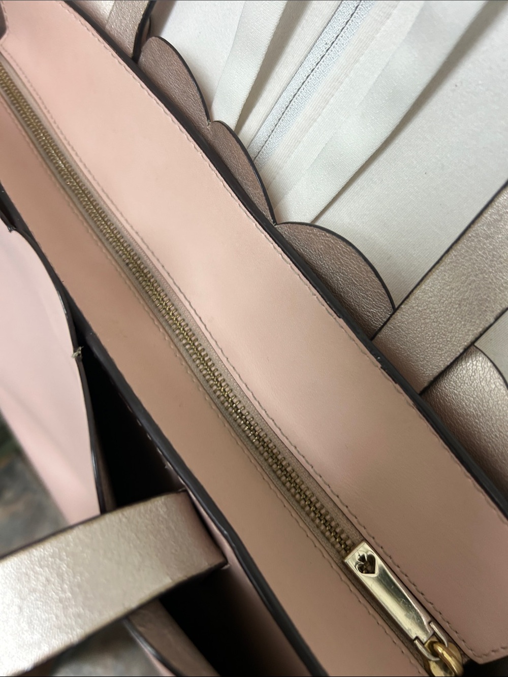 kate spade blush scallop-edge leather tote - Picture 5 of 10
